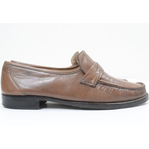 VTG Bally of Switzerland Men\'s 8 Leather Slip On Loafer Office Preppy Shoes Old main image 5